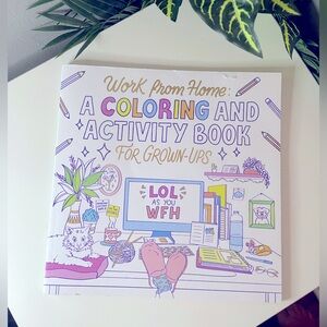 Work from Home Coloring and Activity Book, Adult Activity Book